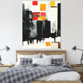 Toile Tableau Abstrait "The Battle Harbour". Prin de toi (Insitu(Chambre))