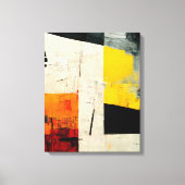Toile Tableau Abstrait "Vibrations tropicales". (Recto)