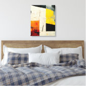 Toile Tableau Abstrait "Vibrations tropicales". (Insitu(Chambre))