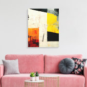 Toile Tableau Abstrait "Vibrations tropicales". (Insitu(Salon))