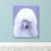 Toile Tableau blanc standard de caniche - Art original d (Insitu (Plancher de Bois))