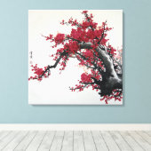 Toile Tableau chinois en fleurs de cerisier (2 toile) (Insitu (Plancher de Bois))