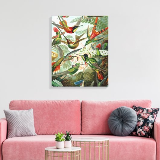 Toile tableau classique de la faune des oiseaux colibris (Insitu(Salon))