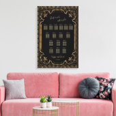 Toile Tableau de placement de mariage Glam Or Noir (Insitu(Salon))