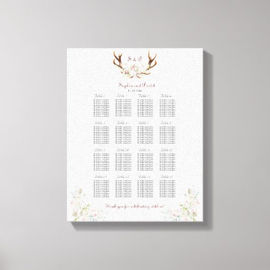 Toile Tableau de placement élégant aux fleurs blanches e (Recto)