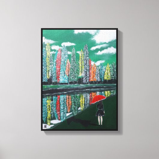 Toile Tableau de réflexion d'automne par Alfred Fox (Recto)