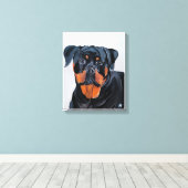 Toile Tableau de Rottweiler par Alfred Fox (Insitu (Plancher de Bois))