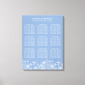 Toile Tableau de sièges bleu en poudre fleur sauvage (Recto)