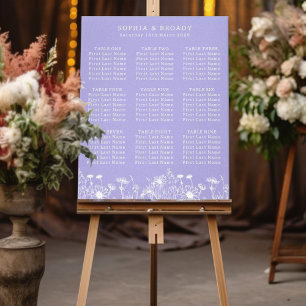 Toile Tableau de sièges bleu en poudre fleur sauvage