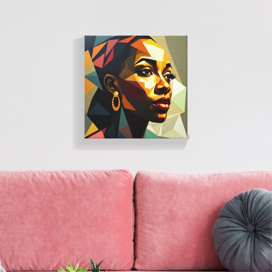 Toile Tableau Deco (Silhoette de Paix ) (Insitu(Salon))