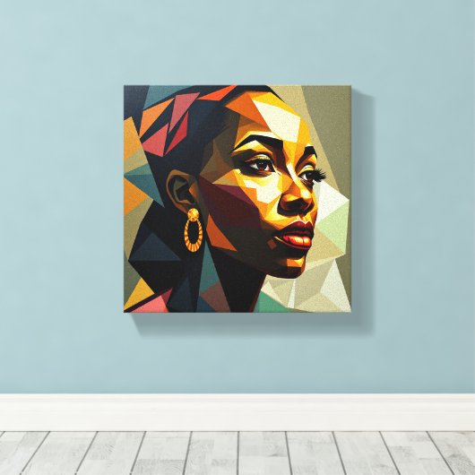 Toile Tableau Deco (Silhoette de Paix ) (Insitu (Plancher de Bois))