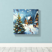 Toile Tableau Décoratif (Esprit De Noël) (Insitu (Plancher de Bois))