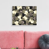 Toile Tableau des pièces d'échecs en bas (Insitu(Salon))