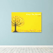 Toile Tableau d'inscription du Bat mitzvah de l'arbre de (Insitu (Plancher de Bois))