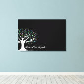 Toile Tableau d'inscription du Bat mitzvah de l'arbre de (Insitu (Plancher de Bois))