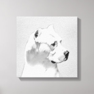 Toile Tableau Dogo Argentino - Art Chien original