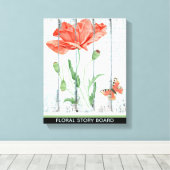 TOILE TABLEAU HISTOIRE FLORALE (Insitu (Plancher de Bois))