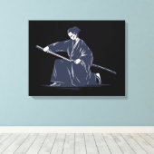 Toile Tableau japonais Samurai (Insitu (Plancher de Bois))