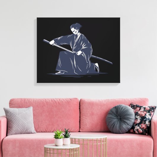 Toile Tableau japonais Samurai (Insitu(Salon))