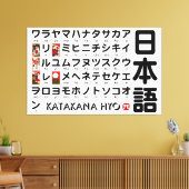 Toile Tableau Katakana japonais (Hanafuda) (Insitu(Salon))