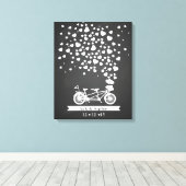 Toile Tableau noir en tandem du livre d'invité mariage a (Insitu (Plancher de Bois))