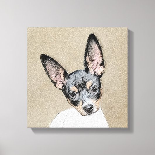 Toile Tableau Rat Terrier - Cute Original Chien Art (Recto)