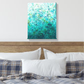 Toile Tableau turquoise blanc Abstrait Ombre 11x14 (Insitu(Chambre))