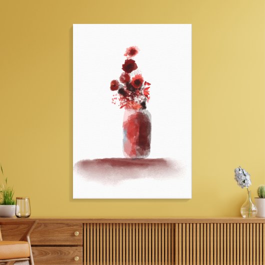 Toile Tableau Vase Fleurs Automnes (Insitu(Salon))