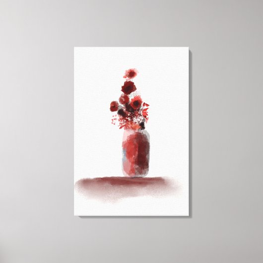 Toile Tableau Vase Fleurs Automnes (Recto)