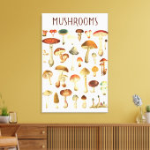 Toile Tableau vintage de champignons (Insitu(Salon))