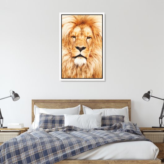 Toile Tableau Visage Lion Artwork-17335 (Insitu(Chambre))