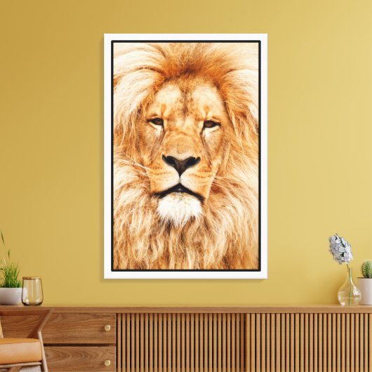 Toile Tableau Visage Lion Artwork-17335 (Insitu(Salon))