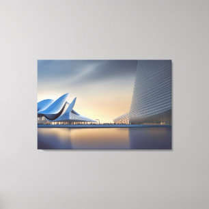 Toile Tableaux d'architecture futuriste