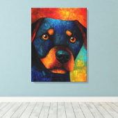 Toile Tableaux d'art Portrait de chien (Insitu (Plancher de Bois))