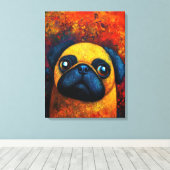 Toile Tableaux d'art Portrait de chien (Insitu (Plancher de Bois))