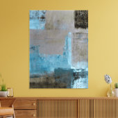 Toile Tableaux d'art Turquoise et Brown (Insitu(Salon))