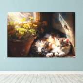 Toile Tableaux de chatons dans le jardin Peinture à l'hu (Insitu (Plancher de Bois))