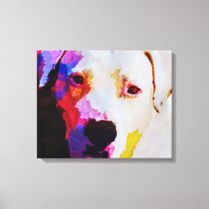 Toile Tableaux de portrait de chien Pitbull Imprimer