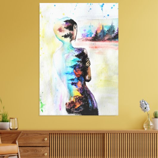 Toile Tableaux de réflexion Imprimer - Peinture corporel (Insitu(Salon))