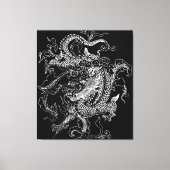 Toile Tableaux Dragon noir et blanc (Recto)