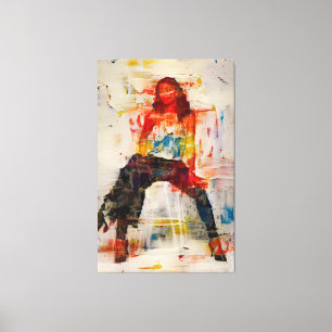 Toile Tableaux en silhouette Abstrait pour femmes puissa