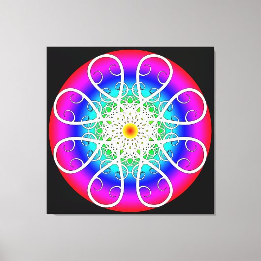 Toile Tableaux étirés Fleurs Abstraites (Recto)