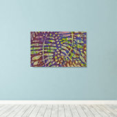 Toile Tableaux Gelli Art Abstrait (Insitu (Plancher de Bois))