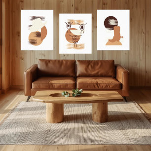 Toile Tableaux minimalistes neutres de couleur Casquette