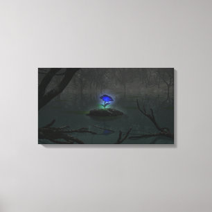 Toile Tableaux Roses bleus