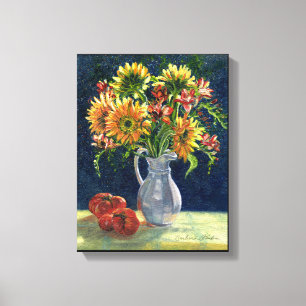 Toile Tableaux "Tournesols Et Tomates"