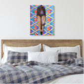 Toile Tableaux tripartites africains (Insitu(Chambre))