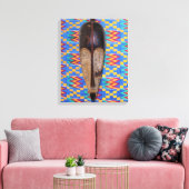 Toile Tableaux tripartites africains (Insitu(Salon))