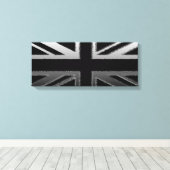 Toile Tableaux Union Jack gris noir et mince (Insitu (Plancher de Bois))