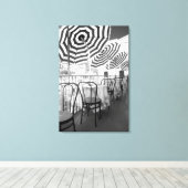 Toile Tables De Restaurant Noir Et Blanc (Insitu (Plancher de Bois))